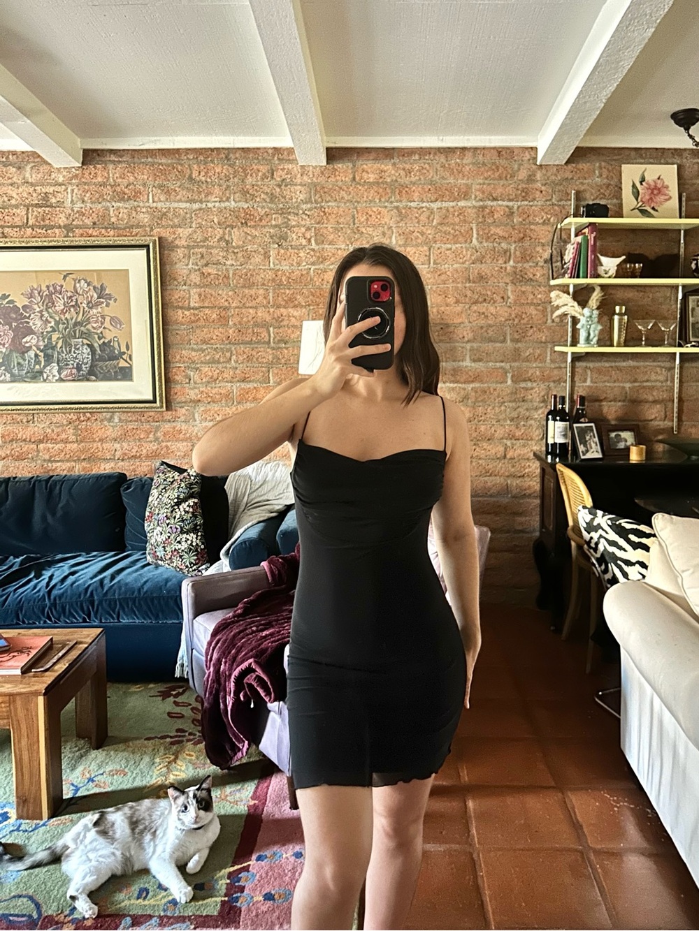 Little Black Ruched Dress
